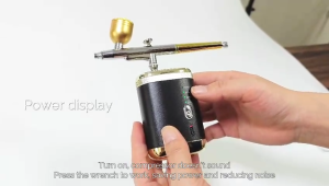 foreverlily ปืนสเปรย์แอร์บรัช มืออาชีพ - หัวฉีด 0.3 มม. ปรับระดับความดันได้ ฟรีเครื่องมือทําความสะอาดของขวัญ เครื่องพ่นสเปรย์ความงาม