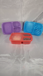 6 pcs Lunch box/ Tempat makan/ Tempat makan lunch box sekat / tepak makan sekat 3 (LB STEAMER)