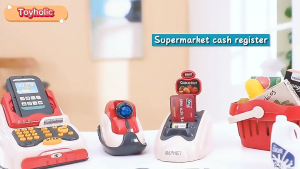 Đồ chơi bán hàng cho béquầy tính tiền siêu thị gồm 3 máy trong 1 bộ có pin đèn âm thanh hấp dẫn