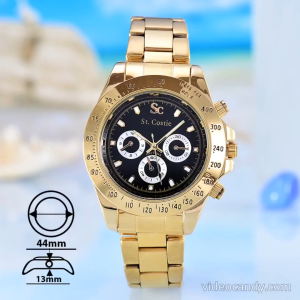 Daytona Saint Costie Analog Quartz Movt Original Brand Stainless Steel Band Jam Anti Karat