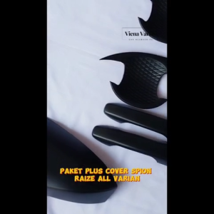 Paket Outer Cover Door Handle Tank Cover Plus Cover Spion Toyota Raize Tahun 2021 Hitam & All Variant