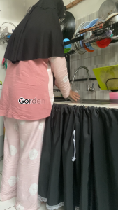 Gorden Kolong Dapur Waterproof & Kombinasi Renda