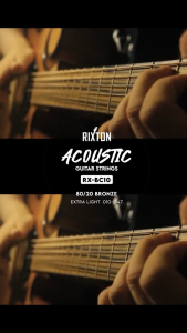 RIXTON Guitar Acoustic Strings - 6Pcs/1Set Musical Instrument Accessories Bronze +Free 2pcs Guitar Picks