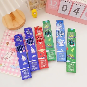 6pcs HB pencils with erasers for primary school students/writing pencil/student literature award supplies/school gifts
