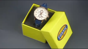 Box Exclusive Jam Tangan Fos Bulat Lingkar VA-842NR / Jam Tangan Fashion Wanita Tali Kulit Diameter 38 Cm