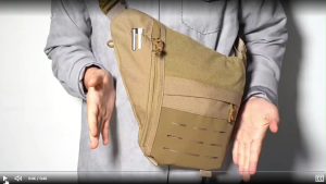 RAGON Asiaon A-45 Concealed Carry Tactical Shoulder Slim Bag Lightweight Bag with Laser Cut MOLLE