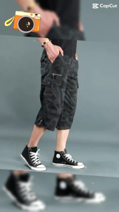 🔥🇲🇾 KOOWOO 🇲🇾🔥3/4 Multi Pockets Men Pants Cargo Plus Size Poket Lelaki Seluar Pendek Saiz Besar