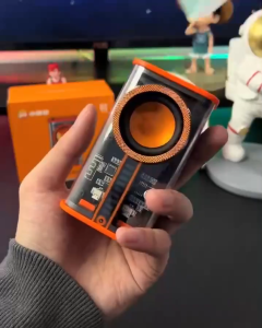 🇸🇬【In stock】Bluetooth speaker ONE+0NE Cyberpunk transparent machine 360 ​​surround stereo multiple lighting modes mini