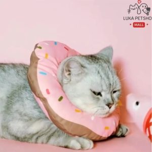 Luka😊พร้อมส่ง💯 ปลอกคอกันเลีย คอลล่า คอลล่าโดนัท คอลล่าแมว กันเลีย กันเกานุ่มนิ่มน่ารัก นอนสบายไม่หนักคอ คอลล่าหมา