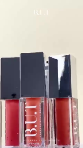 B.U.T Ombre Lips Soft Matte Creamy Liqud Lipcream 03 Summer Peach + 05 Touch Red | Best Ombre Lip Cream | 2pcs Set | Best Combo Lipstik Long Lasting | Lip Cream Lembut Ringan Semi-Matte Finish | Transferproof | BPOM | 24H Uncrackable High Pigment