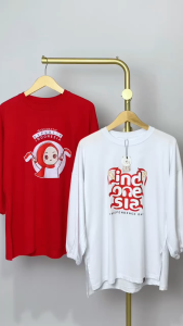 Kaos Basic Oversize Merah Putih Atasan Wanita Sablon Kaos Kemerdekaan By Deloza