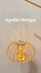 (Xưởng HCM) Đèn Lồng Trung Thu Mây Tre Mẫu Quả Cầu Ánh Sáng Vàng