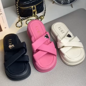 LOEI Sunny Sandal Wedges Sandal Silang Wanita Kekinian 1833