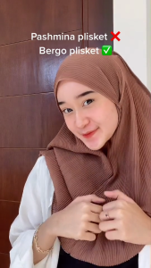 HIJAB INSTANT BERGO PLISKET LIDI/ KERUNDUNG INSTANT BERGO PLISKET TERKEREN- RA Bazar