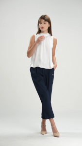 MINIMAL/Emily In Paris - Fosette - Slveeless Satin Top - White