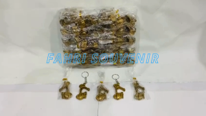 Souvenir Pernikahan Ultah dan Khitanan Gantungan Kunci Vespa Gold Kemasan Plastik ISI 100 PCS