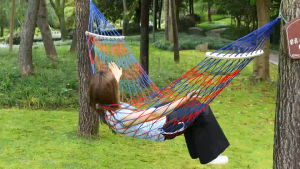 777 hammock net duyan Easy to collect hammock duyan Adult Hammock outdoor leisure light Free rope
