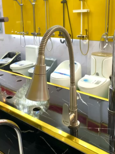 Vòi rửa chén lạnh C-03 thân mềm hàn quốc cao cấp thân đúc inox 304 mờ  - Bảo hành 5 năm