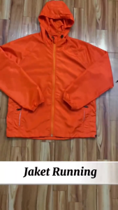 Saiber Jaket Parasut Olahraga Wanita Windbreaker Packable
