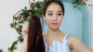 55CM Fashion Wigs Long Curly Hair Wig Claw Clip Ponytail Hair Extensions Wig