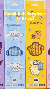 INDO - Pensil Motif Karakter / Pensil Anak Sekolah / Pensil Box Isi 12 PCS