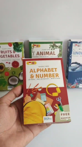 Flash Card - UNDERWATER - Media Belajar Edukasi Anak -Wipe & Clean- Free Ring & Kartu Ide Bermain