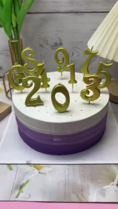 [HCM] Phụ Kiện Bánh Sinh Nhật Nến Số Nhũ Sinh Nhật Đẹp Rẻ Nhất (1 Cây) Đèn Cầy Nhũ Trang Trí Bánh-CA666