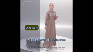 BAJU  DRESS REMAJA GAMIS  WANITA ETHICA AYUMI 375 NATURAL BROWN FRESH & YOUNGER