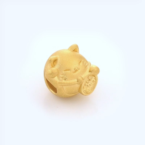 Chow Sang Sang Charme Mini 999 Gold Lucky Cat and Pixiu Mini Charm 92307C 92624C [Charme Set] [One Bracelet included]