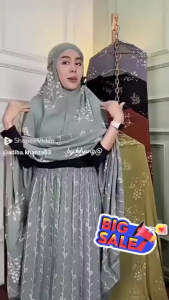 Mukena Motif Bunga Cantik untuk Orang Dewasa