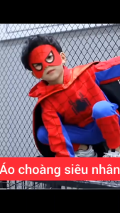 Áo choàng siêu nhân nhện kèm găng tay mặt nạ đeo tay bắn tia nhện - Thingkids