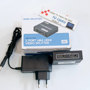Bộ chia HDMI 1 ra 2: 1 PC ra 2 LCD - Model: SM4K102 (Loại Tốt)