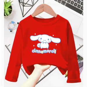 Atasan Kaos Anak Perempuan Lengan Panjang CINNAMOROLL Untuk Usia 1-12 Thn