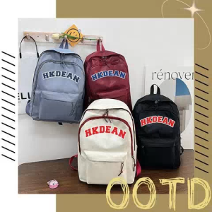 Sheii ขายดี กระเป๋าเป้สะพายหลัง มีให้เลือก 4 สี จุของได้เยอะ แต่งซิปสำหรับเปิดปิด พิมพ์ลายตัวอักษรภาษาอังกฤษ วัสดุอย่างดี น้ำหนักเบา ของมันต้องมี