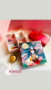 (5pcs) K9421 Kotak Mooncake isi 4 100gr dus Kue Premium Box | K94