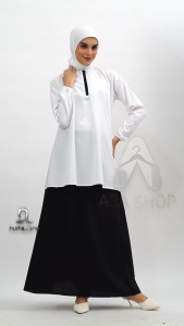Setelan Tunik Rok Hitam Putih atas bawah ASN Atas Bawah ROK PDH NURKHALIZA by Humaeera