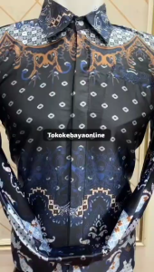 Baju Couple Kemeja Batik Pria Dan Rok Lilit Kemeja Kondangan Couple Bareng pasangan