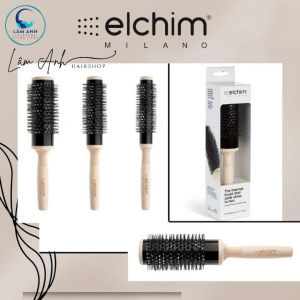 Lược Chải Nhiệt Gốm Bằng Gỗ Elchim Wooden Thermal Brush Giúp Dễ Dàng Tạo Độ Dày Tuyệt Vời