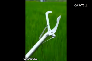 1.2m/1.5m Stainless Steel Foldable Snake Catcher Snake Tong Snake Clamp with Zigzag Wide Jaw Penangkap Ular Alat Tangkap Ular Penyepit Ular 捕蛇器 抓蛇工具