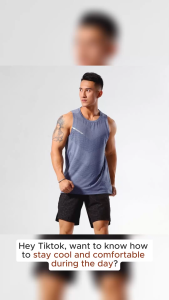 Training Shirt Muscle Sleeveless Sports Vest Gym Tank Top for Men MV010