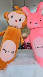 Thú nhồi bông hình con khỉ dễ thương - Size từ 55cm đến 85cm - Quà tặng gấu bông con thỏ dễ thương.