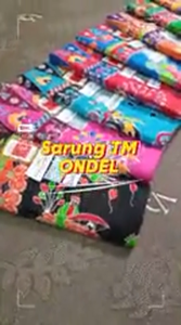 SATUAN PER-PCS TM ONDEL KAIN BATIK SARUNG BETAWI MOTIF ONDEL-ONDEL / KAIN BATIK KHAS JAKARTA