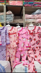 SETELAN PIYAMA ANAK PEREMPUAN IMPOR PREMIUM BAHAN SPANDEK IMPOR FULL PRINTING TIDAK LUNTUR KUROMI KITY MINI RABBIT DUCK UKURAN 3-11 TAHUN