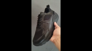 Almero Sepatu Formal Pria Hitam Casual Sneakers Simple Kerja