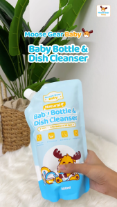 Moose Gear Baby Bottle Cleanser 500ml (Unscented) Antibacterial Resealable Leak Proof Cap