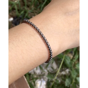 Gelang Titanium Rolo Anti Luntur Tahan Lama Kualitas Premium Pria Wanita Fashionable Terbaru