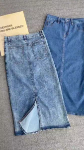 Sasya.clo - Minna Jeans Skirt Bahan Jeans / Rok Jeans Wanita Terbaru 2025 / Rok Wanita Korean Style / Jeans Skirt / Rok Wanita OOTD Hijab