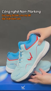 Giày Bóng Chuyền Cầu Lông Bóng Bàn Wika Netic-Tặng kèm tất dệt kim 25k+hộp