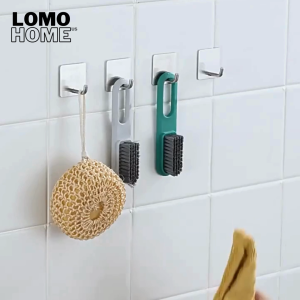 Bộ 5 Móc dán tường chịu lực inox 304 LOMO móc treo tường siêu dính treo đồ đa năng tặng kèm keo và miếng dán cố định
