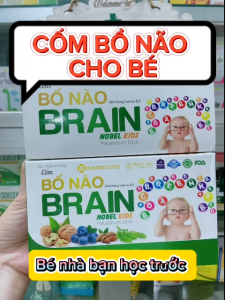 Cốm bổ não Brian Nobel Kids hỗ trợ phát triển não bộ và thị lực của trẻ phát triển trí tuệ tăng cường hệ miễn dịch hộp 20 gói